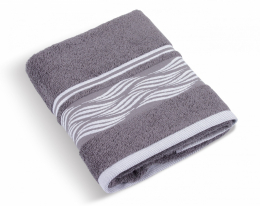 Froté ručník 50x100cm 480g vlnka šedá