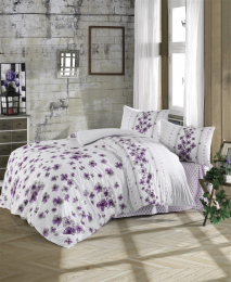 Bavlněný povlak na polštář Lorieta purple , Výběr rozměru: 50x70