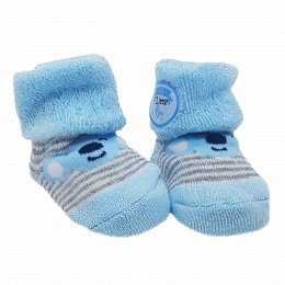 Novorozenecké kojenecké froté bavlněné ponožky v krabičce Mimi - modré