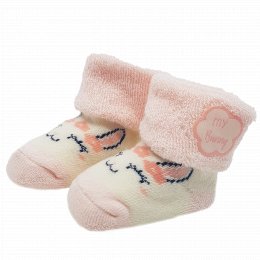 Novorozenecké kojenecké froté bavlněné ponožky v krabičce Mimi - sv růžové