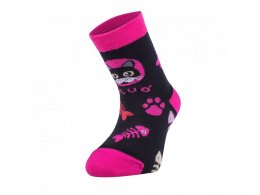 Dětské bambusové ponožky, kočka pes holka