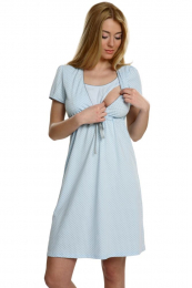Bavlněná těhotenská noční košile Felicita modrá
