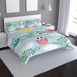 Povlečení Sovičky - 140x200 / 90x70
