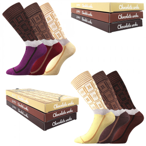 Bavlněné společenské trendy ponožky Chocolate