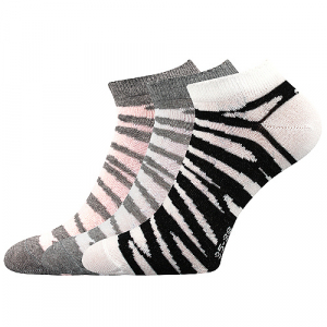 Dámské slabé nízké vzorované ponožky s elastanem Piki 57