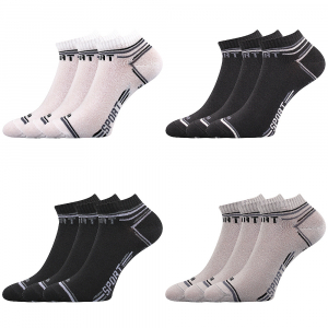 Pánské  slabé nízké vzorované ponožky s elastanem Piki 58