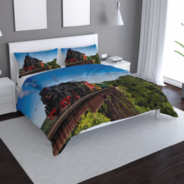 Povlečení Vlak na mostě - 140x200 / 90x70