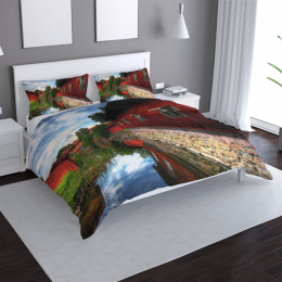 Povlečení Červený dům - 140x200 / 90x70
