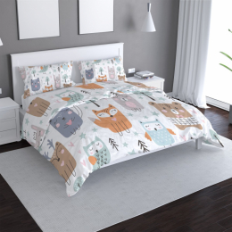 Povlečení Animovaná lesní zvířátka - 140x200 / 90x70