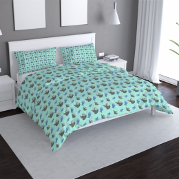 Povlečení kočky a rybičky - 140x200 / 90x70