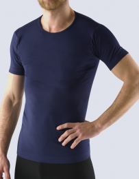 Pánské tričko s krátkým rukávem, krátký rukáv, bezešvé, jednobarevné Bamboo Soft 58009P 