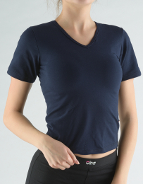 Dámské tričko s krátkým rukávem, krátký rukáv, šité, jednobarevné  98015P 