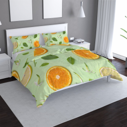 Povlečení Citrus a květ - 140x200 / 90x70