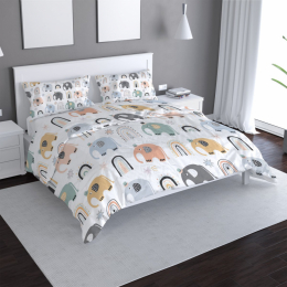 Povlečení Animovaní sloni - 140x200 / 90x70