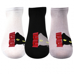 Dámské slabé nízké vzorované ponožky s elastanem Piki 67