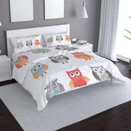 Povlečení Sovy 2 - 140x200 / 90x70