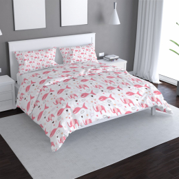 Povlečení Růžové rybky a sloni - 140x200 / 90x70
