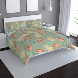 Povlečení Roztomilé opičky - 140x200 / 90x70